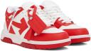 off-white Red & White Out of Office Sneakers