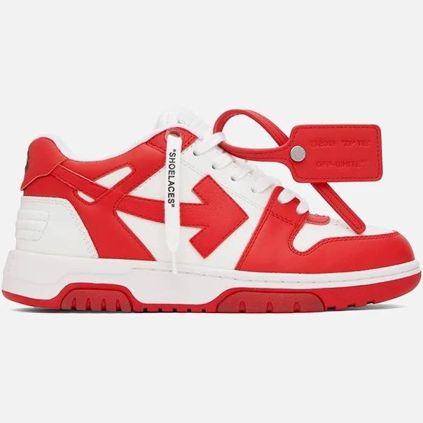 off-white Red & White Out of Office Sneakers