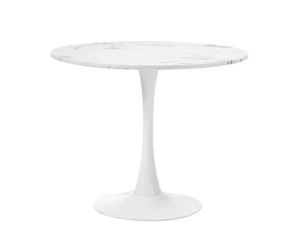 Oikiture 90cm Dining Table Kitchen Marble White