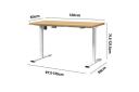 Oikiture Height Adjustable Standing Desk Electric Motorised Sit Stand Up Oak