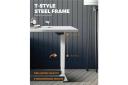 Oikiture Height Adjustable Standing Desk Motorised Electric Sit Stand Table White