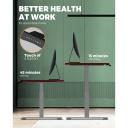 Oikiture Standing Desk 1.2m x 0.6m Dual Motor Sit Stand Adjustable Height