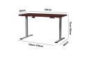 Oikiture Standing Desk 1.2m x 0.6m Dual Motor Sit Stand Adjustable Height