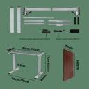 Oikiture Standing Desk 1.2m x 0.6m Dual Motor Sit Stand Adjustable Height