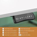 Oikiture Standing Desk 1.4m x 0.7m Dual Motor Sit Stand Adjustable Height