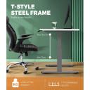 Oikiture Standing Desk 1.4m x 0.7m Dual Motor Sit Stand Adjustable Height