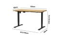 Oikiture Standing Desk Height Adjustable Electric Motorised Office Stand Table