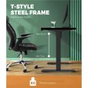 Oikiture Standing Desk Height Adjustable Motorised Electric Sit Stand
