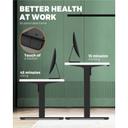 Oikiture Standing Desk Height Adjustable Motorised Electric Sit Stand