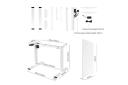 Oikiture Standing Desk Motorised Electric Sit Stand Table Height Adjustable White