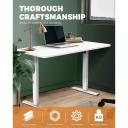 Oikiture Standing Desk Motorised Electric Sit Stand Table Height Adjustable White