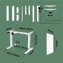 Oikiture Standing Desk Motorised Electric Sit Stand Table Height Adjustable White
