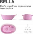 Ok Baby Bella Bath Tub + Support Stand Pink