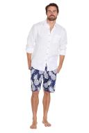Okanui Mens - Classic Shorts - Pineapples Navy - Australian Made Navy / Pineapples / Small