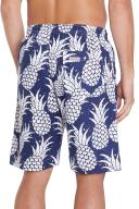 Okanui Mens - Classic Shorts - Pineapples Navy - Australian Made Navy / Pineapples / Small