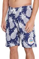 Okanui Mens - Classic Shorts - Pineapples Navy - Australian Made Navy / Pineapples / Small