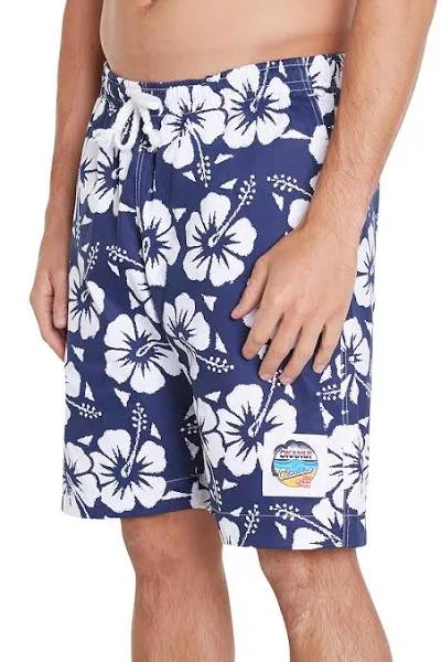 Okanui Mens - Classic Shorts - Pineapples Navy - Australian Made Navy / Pineapples / Small
