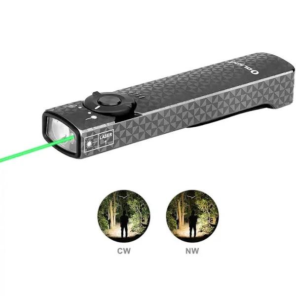 Olight Arkfeld Flat with Green Laser & Neutral White Flashlight