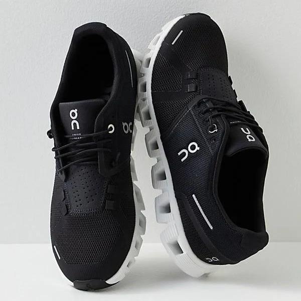 On Cloud 5 Sneakers by On at Free People, Black / White, US 10