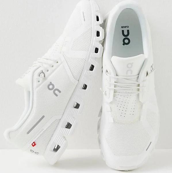 On Cloud 5 Sneakers by On at Free People, Undyed White / White, US 10