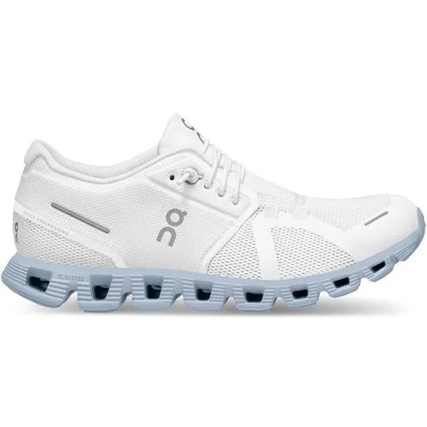 On Cloud 5 White Trainers