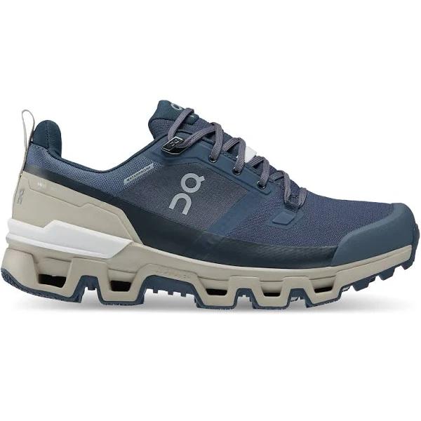 On Cloudwander Waterproof Navy | Desert, Womens, Size: 10.5