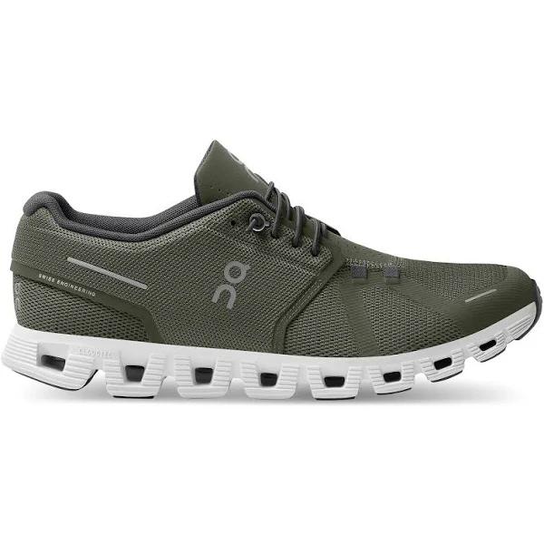 On M Cloud 5 Olive/ White