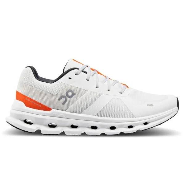 on Men's Cloudrunner Running Shoes Undyed-White/Flame / 7.5