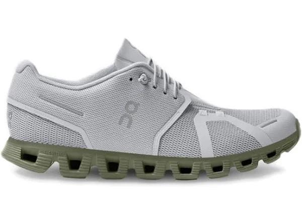 On Running Cloud 5 Glacier Grey Reseda Green