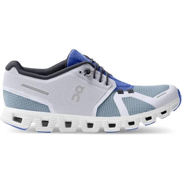on Running Women's Cloud 5 Push Lavender Chambray, 9