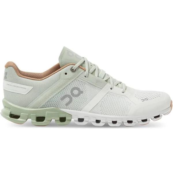 On Womens Cloudflow Shoes Aloe/White