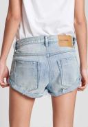 One Teaspoon Salty Dog Bandits Low Waist Denim Shorts