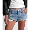 One Teaspoon Salty Dog Bandits Low Waist Denim Shorts