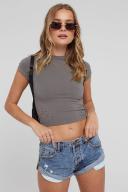 One Teaspoon Womens Low Waisted Denim Bandits Shorts Hollywood Blue Size 24