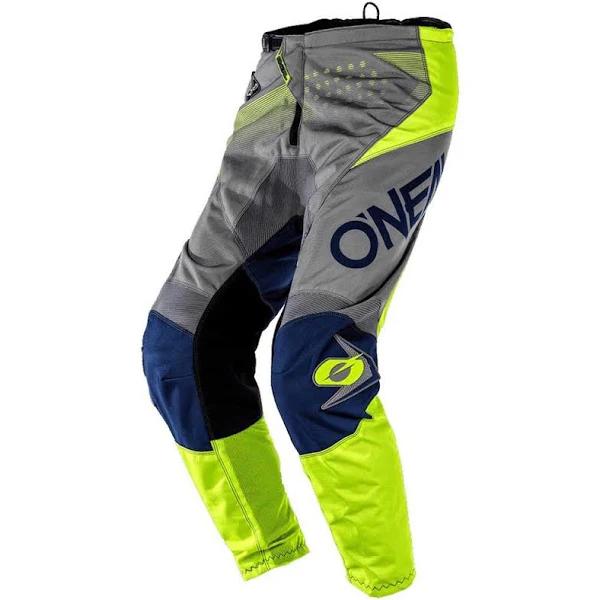Oneal Element Factor Grey/Blue/Neon Kids Pants - 24