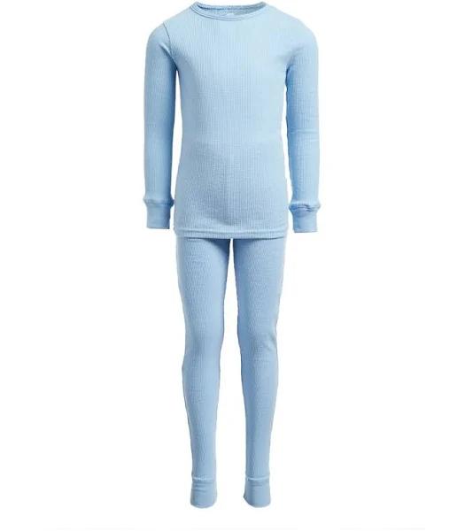Only Boys Boy's Thermal Bottom Light Blue Waffle-Knit Thermal Set XL (16/18)