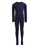 Only Boys Boy's Thermal Bottom Navy Waffle-Knit Thermal Set 4T