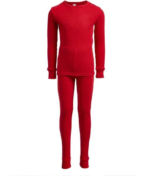 Only Boys Boy's Thermal Bottom Red Waffle-Knit Thermal Set S (6/7)