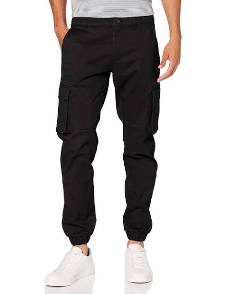 Only & Sons Slim Fit Cargo With Cuffed Bottom in Black
