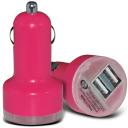 ONX3 LG G2 / G2 Lite Hot Pink Twin Port USB Mini Bullet in Car Charger Adapter