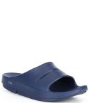 OOFOS OOahh Navy Slide Sandals