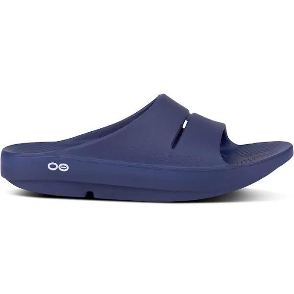 OOFOS OOahh Navy Slide Sandals