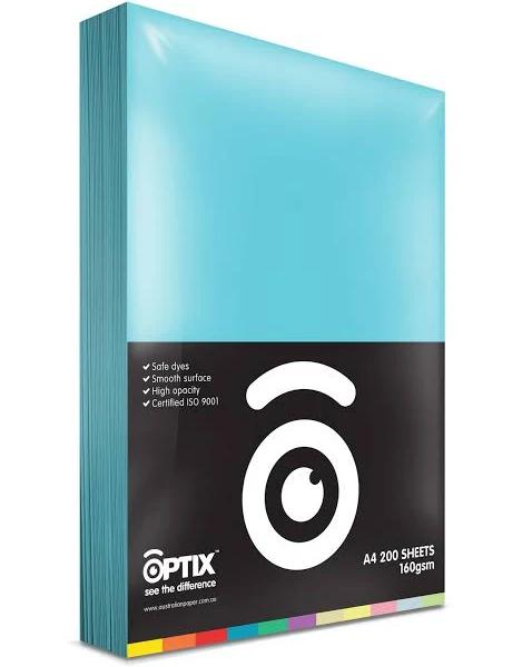 Optix Inga Turquoise 210X297 A4 Paper 160gsm Pk200