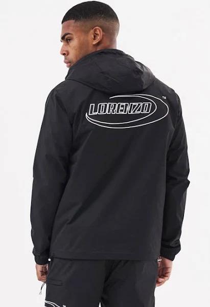Orbit Windbreaker Black - Mens Premium Designer Windrunner Lorenzo Veratti