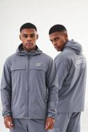 Orbit Windbreaker Grey - Mens Premium Designer Windrunner Lorenzo Veratti