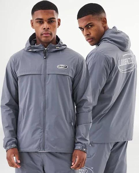 Orbit Windbreaker Grey - Mens Premium Designer Windrunner Lorenzo Veratti
