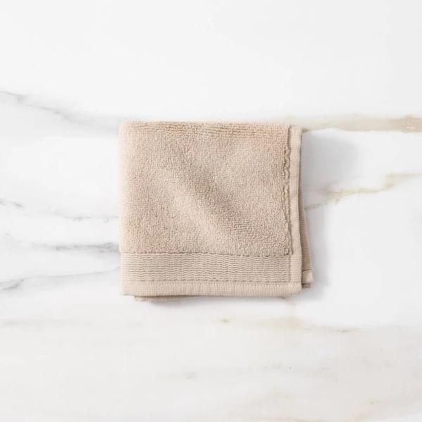 Organic Luxe Fibrosoft Towel, Washcloth, Sand