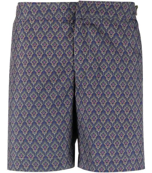 Orlebar Brown Geometric graphic-print Swim Shorts - Blue