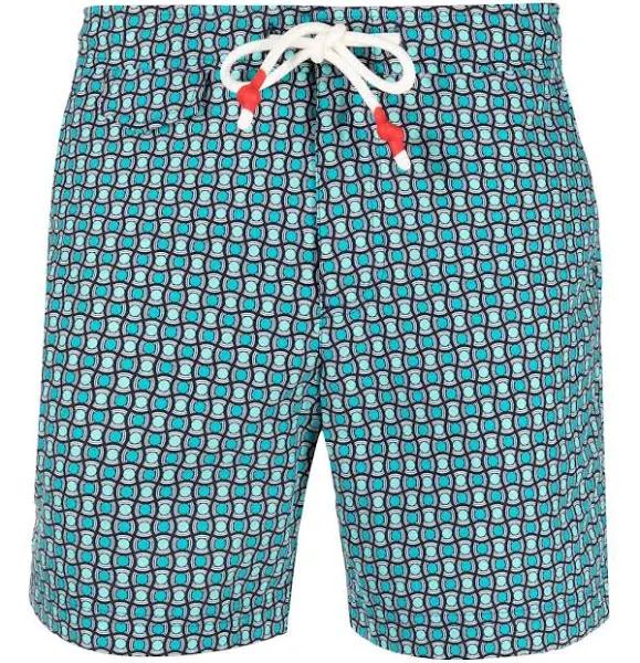 Orlebar Brown Geometric-Print Swim Shorts - Blue