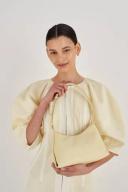 Oroton Haven Baguette Bag | Yellow/Off White | One Size | Shopbop